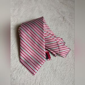 Holiday Traditions Striped Red and White Men's Tie